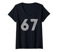 Womens 6-67 Minimalist Design V-Neck T-Shirt