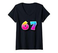Womens 6-7, Six Seven, Internet Meme, Six Seven, Sixes and Sevens V-Neck T-Shirt