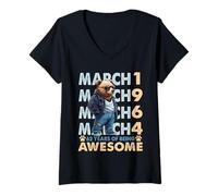 Women's 62nd Birthday Cool Bear March 1964 Vintage 62 Years Old V-Neck T-Shirt