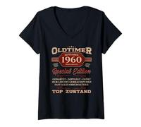 Womens 65th Birthday Man Gift Classic September 1960 Vintage V-Neck T-Shirt