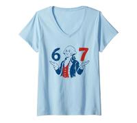 Women's 67 George Washington 6 7 V-Neck T-Shirt