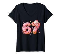 Women's 67 Ice Cream Drip Meme Six Seven Valentines Day Gen Alpha V-Neck T-Shirt