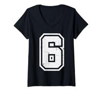 Womens 67 Meme Number 6 6th Men Women Kids Boys Girls Youth Teen V-Neck T-Shirt