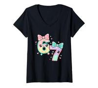 Women's 67 Six Seven Girls Youth Math Number Costume Day 67 V-Neck T-Shirt