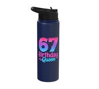Womens 67th Birthday 67 Yrs Old Birthday Queen Stainless Steel Insulated Water Bottle