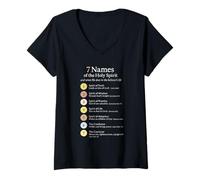 Womens 7 Names of The Holy Spirit Activated in Your Life V-Neck T-Shirt