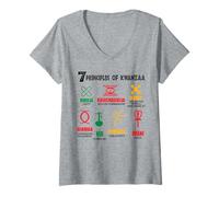 Womens 7 Principles of Kwanzaa V-Neck T-Shirt