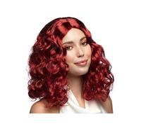 Womens 70s Curly Rich Red Auburn Celeste Wig Ladies 1970s Disco Fancy Dress