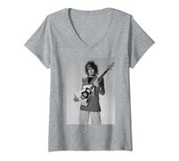 Women's 70s Glam Rock Frontman Studio Photo 1976 V-Neck T-Shirt