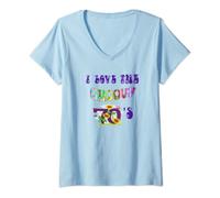 Womens 70's I love The 70's Groovy V-Neck T-Shirt