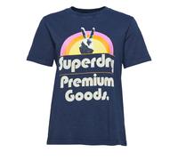 Superdry 70´s Retro Font Graphic Short Sleeve T-shirt Purple XS Women