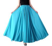 Womens 720-degree Double-Layer Big Swing Maxi Skirt Full Circle Skirt Chiffon Beach Skirt Long Ballet Skirt Ballroom Dance Tribal Dance Belly Dance Flamenco Festival Performance Practice Skirt C L