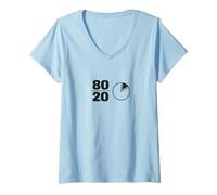 Women's 80 20 Principle Focus and Results V-Neck T-Shirt