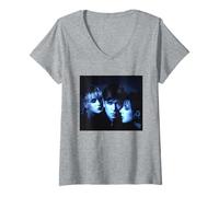 Women's 80s Synth-Pop Band Studio Shot By Simon Fowler V-Neck T-Shirt