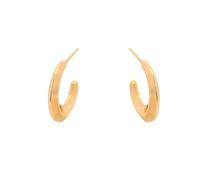 Women's 9 Carat 375 Rose Gold C-Shape Earrings Stud-Earrings