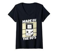 Womens 90's Gamer Gaming Funny Video Gamer from the 1990s V-Neck T-Shirt