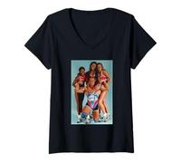 Womens 90s Gladiators Rebel Rio Laser & Ace V-Neck T-Shirt