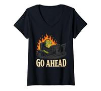 Women's 911 Dispatcher Frog Funny Emergency Dispatch V-Neck T-Shirt