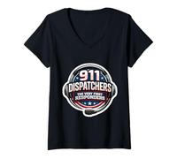 Women's 911 Emergency Dispatchers The Very First Responders Quote V-Neck T-Shirt