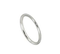 Women's 950 Platinum 2mm Engagement Ring Simple Wedding Band, Size L 1/2