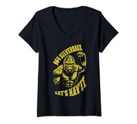 Womens 96.4% Silverback Gym Apparel, Body Building, Strongman, Have V-Neck T-Shirt