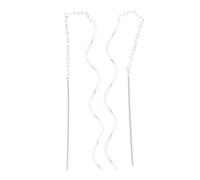 Women's 9Carat White Gold Spiral Drop/Dangle Earrings (3.5x40.5mm) | The Perfect Gift For A Special Lady | Jollys Jewellers