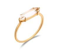 Women's 9K/14K/18K Gold Classic Solitaire Wedding Band White Moissanite