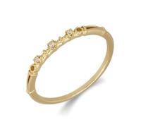 Women's 9K/14K/18K Gold Elegant Delicate Filigree Engagement Band Diamond