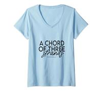 Womens A chord of three strands Ecclesiastes 4:17 V-Neck T-Shirt