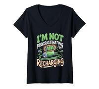 Women's A Day Without Energy Drinks is Like Just Kidding I Have No I V-Neck T-Shirt