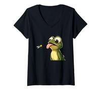 Women's A Fly in the Hand, A Frog's Dream Costume V-Neck T-Shirt