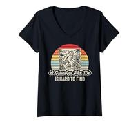 Womens A Grandpa Like Me is Hard to Find Sasquatch V-Neck T-Shirt