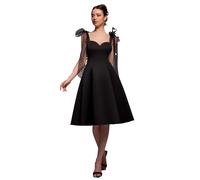 Women's A-line dress Goddiva Bella Midi Noir 44
