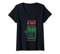 Womens A Little Taste Of Porto Sardines Wild Caught V-Neck T-Shirt