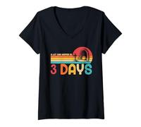 Women's A Lot Can Happen in 3 Days Jesus Retro Christian Easter Day V-Neck T-Shirt