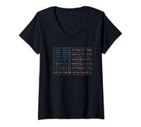 Womens A Nation of Immigrants American Flag V-Neck T-Shirt