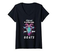 Womens A Party Cant be Bad When You Have Goats V-Neck T-Shirt