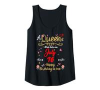 Womens A Queen was Born on July 16 July 16th Birthday Tank Top