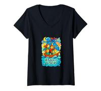 Womens A Saga of The Seas Kenneth Grahame Sea Childhood Adventure V-Neck T-Shirt