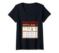 Womens AAC Awareness Alternative Communication You Down with AAC V-Neck T-Shirt