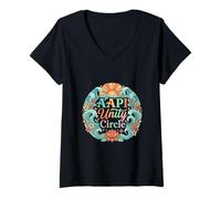Women's AAPI Unity Circle Cultural Ocean Art V-Neck T-Shirt