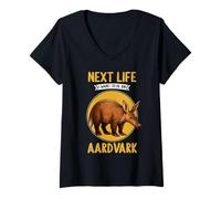 Womens Aardvarks Next Life i Want to be an Aardvark V-Neck T-Shirt