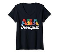 Women's Aba Therapy Applied Behavior Analysis Analyst Aba Therapist V-Neck T-Shirt