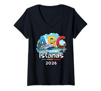 Womens ABC Islands Aruba Bonaire Curacao Cruise Vacation 2026 V-Neck T-Shirt
