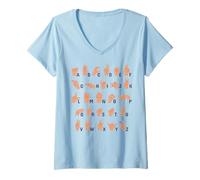 Women's ABC Sign Language Alphabet Interpreter ASL Interpreter V-Neck T-Shirt