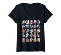 Womens ABC Under The Sea T-Shirt - Ocean Animals Alphabet V-Neck T-Shirt