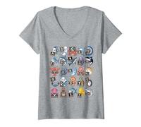 Womens ABC Under The Sea T-Shirt - Ocean Animals Alphabet V-Neck T-Shirt