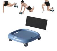 Women's Abdominal Wheel Roller with Mat - 360° Rotating Core Exercise Wheel for Full Body Workout, Fat Burning & Tummy Toning, Home Gym Fitness Equipment (Blue)