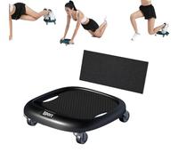 Women's Abdominal Wheel Roller with Mat - 360° Rotating Core Exercise Wheel for Full Body Workout, Fat Burning & Tummy Toning, Home Gym Fitness Equipment (Black)