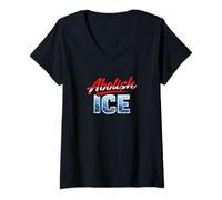 Women's Abolish ICE Protest Statement Bold Political Text V-Neck T-Shirt